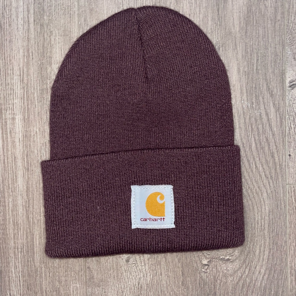 Maroon Carhartt beanie